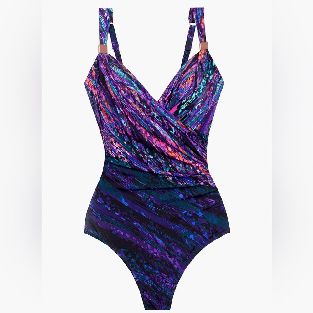 LIKE NEW Pre-Owned MiracleSuit Mood Ring Siren Sweetheart Neckline 1 Pc Swimsuit